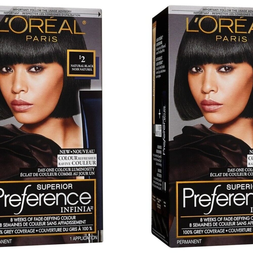 2 L'Oréal Paris Superior Preference INFINIA Hair Color, 2 Natural Black